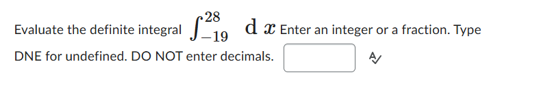 Evaluate the definite integral - 1 9 2 8 d x