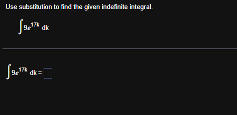 Use substitution t o find the given indefinite