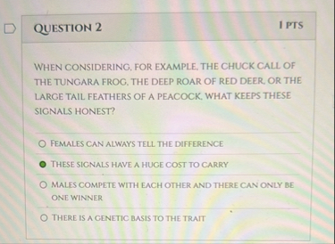 QUESTION 2 I PTS WHEN CONSIDERING, FOR EXAMPLE.