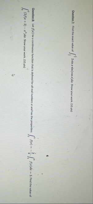 Question 7 : Find the eact value of 4 2 2 s i n x