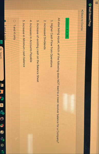 Wall Street Prep Back to Course All else being