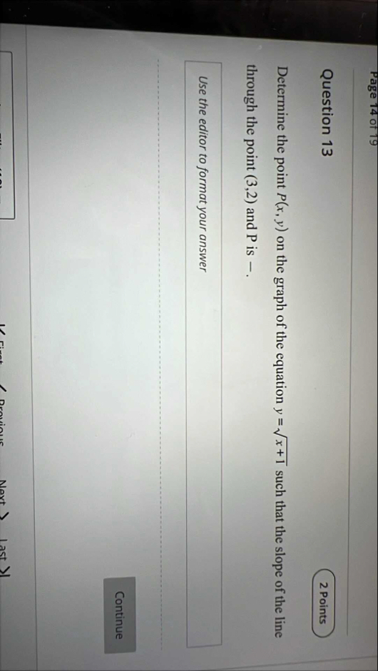 Page 1 4 of 1 9 Question 1 3 Determine the point