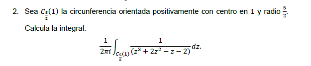 Sea C 5 2 ( 1 ) l a circunferencia orientada