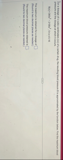 Eor a dosage of x cubic centimeters ( oc ) of a