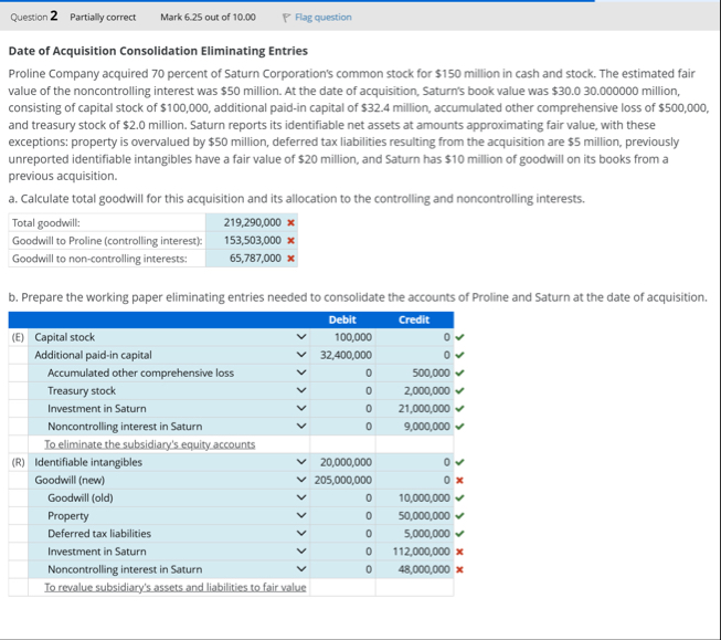 Question 2 Only need the ones thst are incorrect,