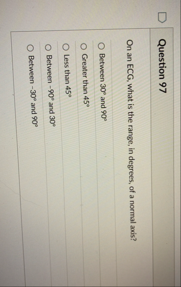 Question 9 7 On an ECG, what is the range, in