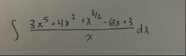 3 x 5 4 x 2 x 3 2 - 6 x 3 x d x