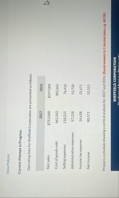 View Policies Current Attempt in Progress