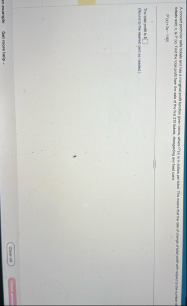 A concert promoter sells tickets and has a