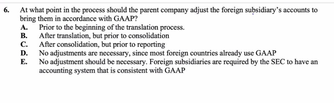 6 . At what point in the process should the
