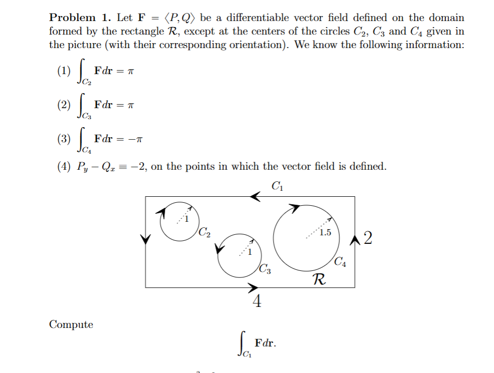 Problem 1 . Let F = ( : P , Q : ) b e a