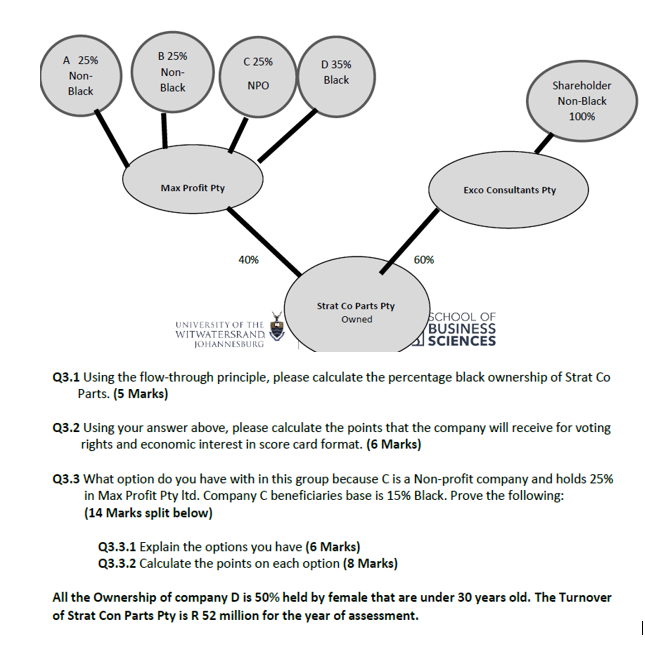 Q 3 . 1 Using the flow - through principle,