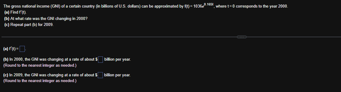 The gross national income ( G N I ) o f a certain