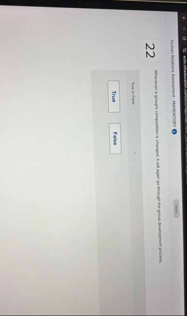 Human Relations Assessment - MANDATORY Whenever a