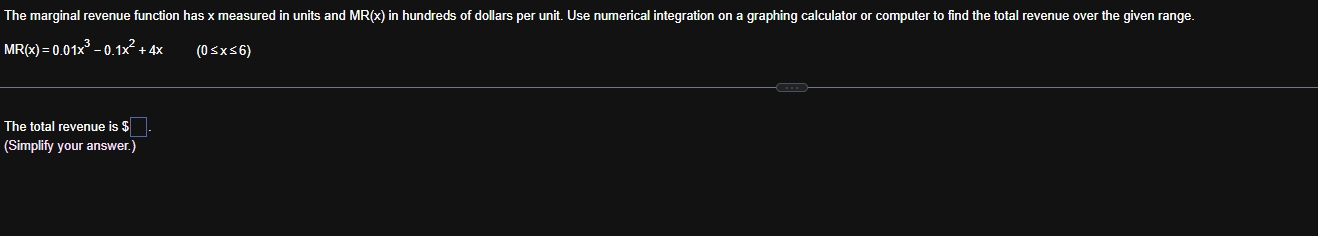 M R ( x ) = 0 . 0 1 x 3 - 0 . 1 x 2 + 4 x , ( 0 x