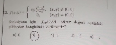 f ( x , y ) = { x y x 2 - y 2 x 2 + y 2 , ( x , y