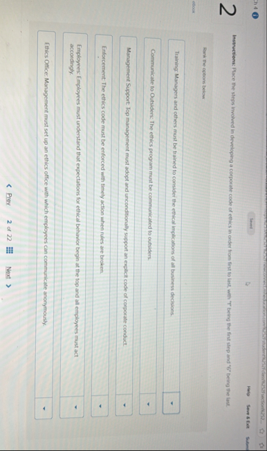 Ch 4 ( i ) 2 Instructions: Place the steps