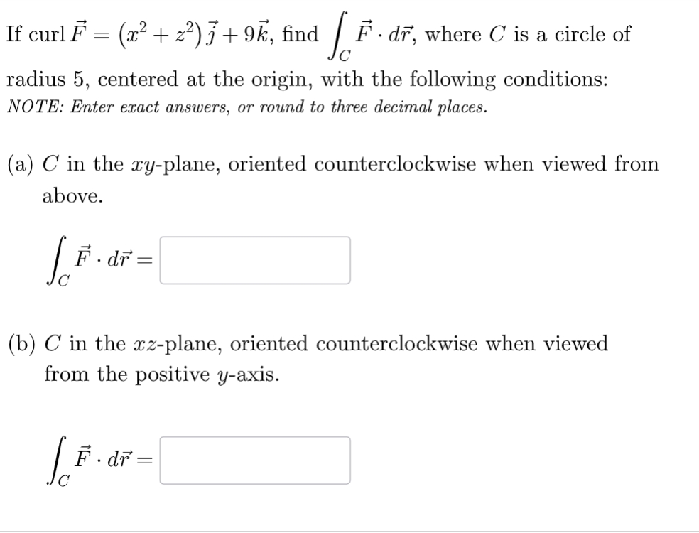 I f curlvec ( F ) = ( x 2 + z 2 ) v e c ( j ) + 9