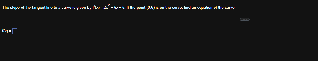 The slope o f the tangent line t o a curve i s