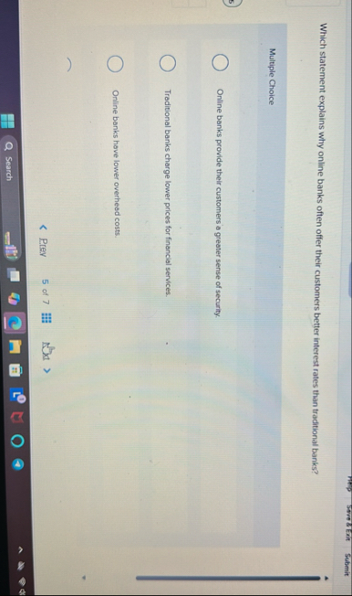 THP S ve 8 Exit Submit Which statement explains