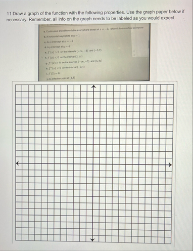 1 1 Draw a graph of the function with the