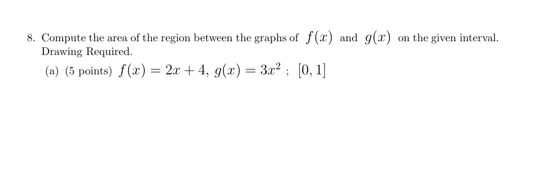 Compute the area o f the region between the