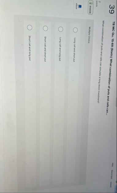 3 9 T 8 MC Qu . 1 5 - 6 9 ( Static ) What