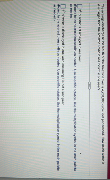 The average discharge at the mouth of the Amazon
