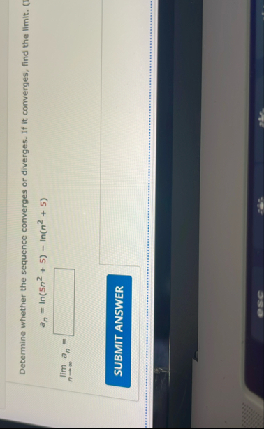 Determine whether the sequence converges or