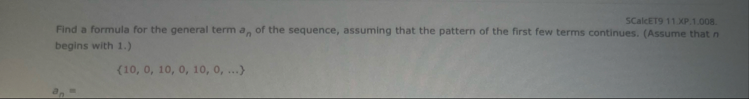 SCalceT 9 1 1 XP . 1 . 0 0 8 . Find a formula for