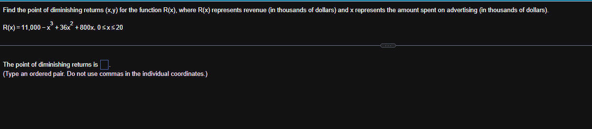 x , y R ( x ) , where R ( x ) represents revenue