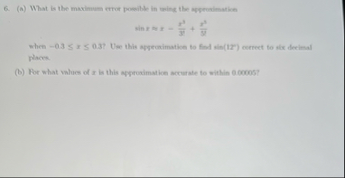 ( a ) What is the maximum error possible in ming