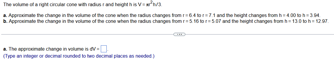 1 5 . 6 . 4 4 The volume o f a right circular