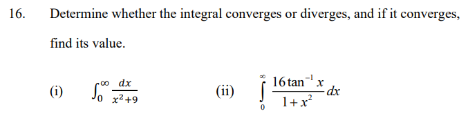 Determine whether the integral converges o r