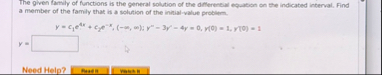 The given family of functions is the general