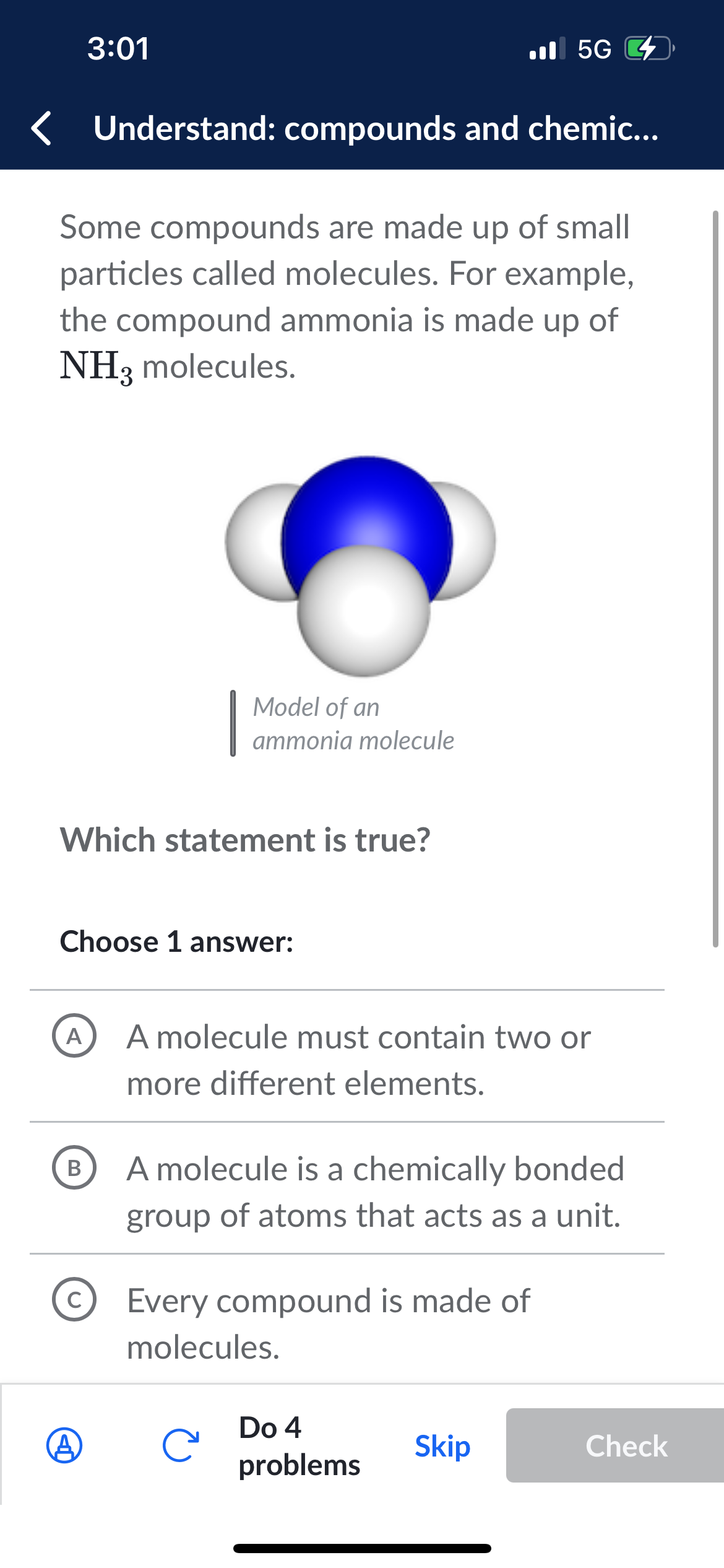 Some compounds are made up of small particles