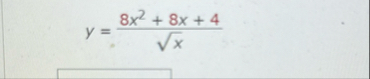 y = 8 x 2 8 x 4 x 2