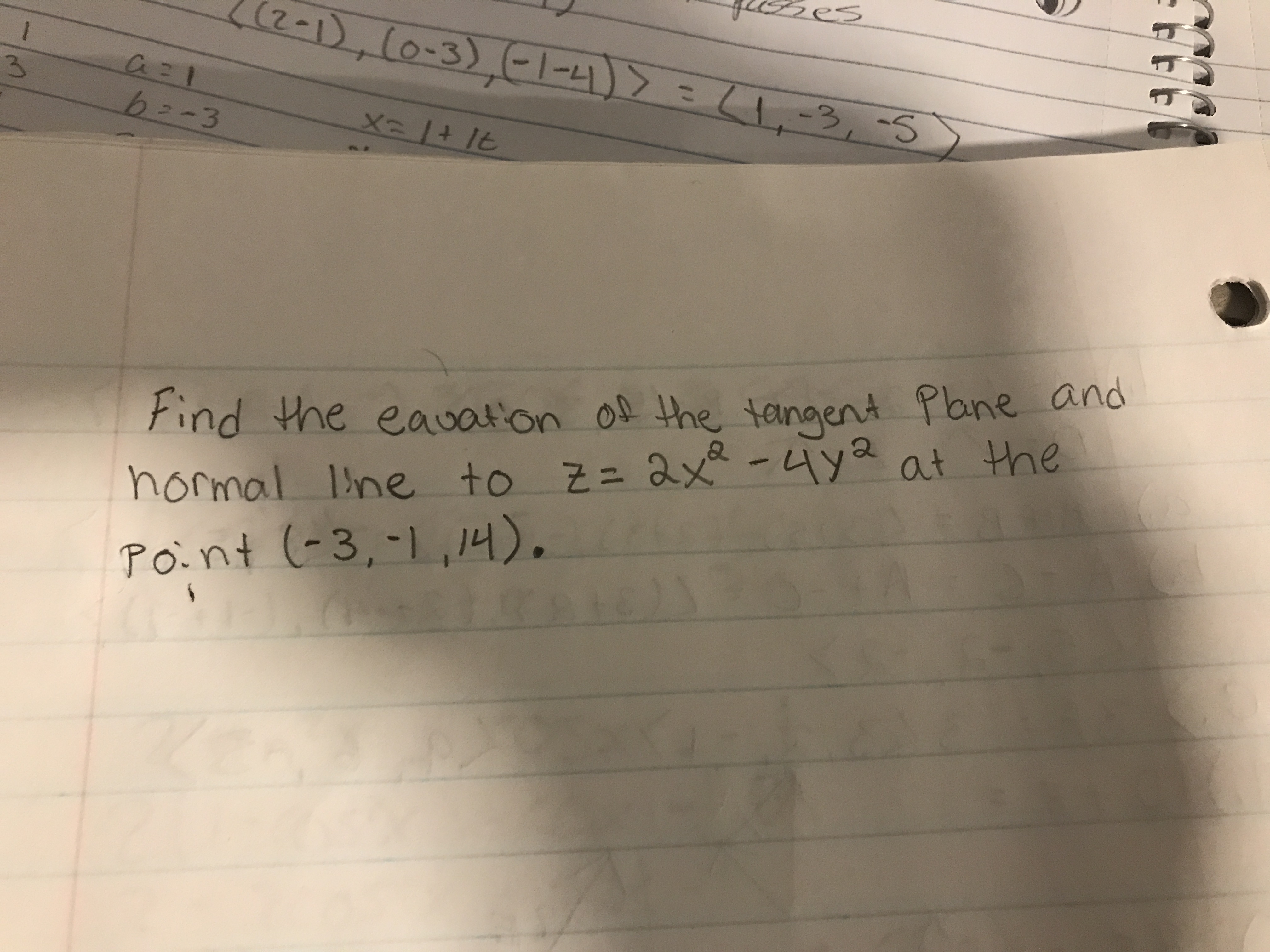 Find the equation o f the tangent Plane and