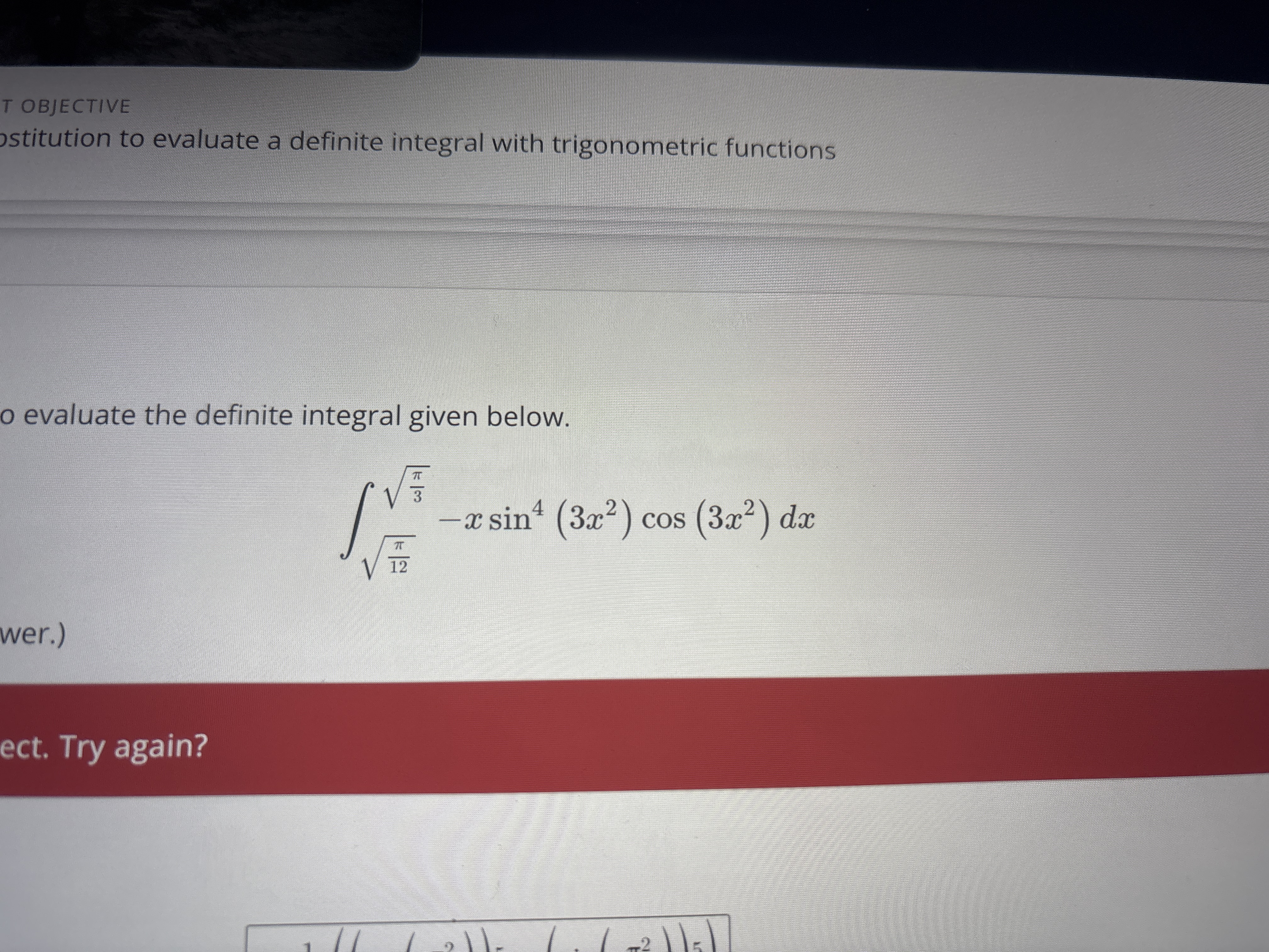 T OBJECTIVE stitution t o evaluate a definite