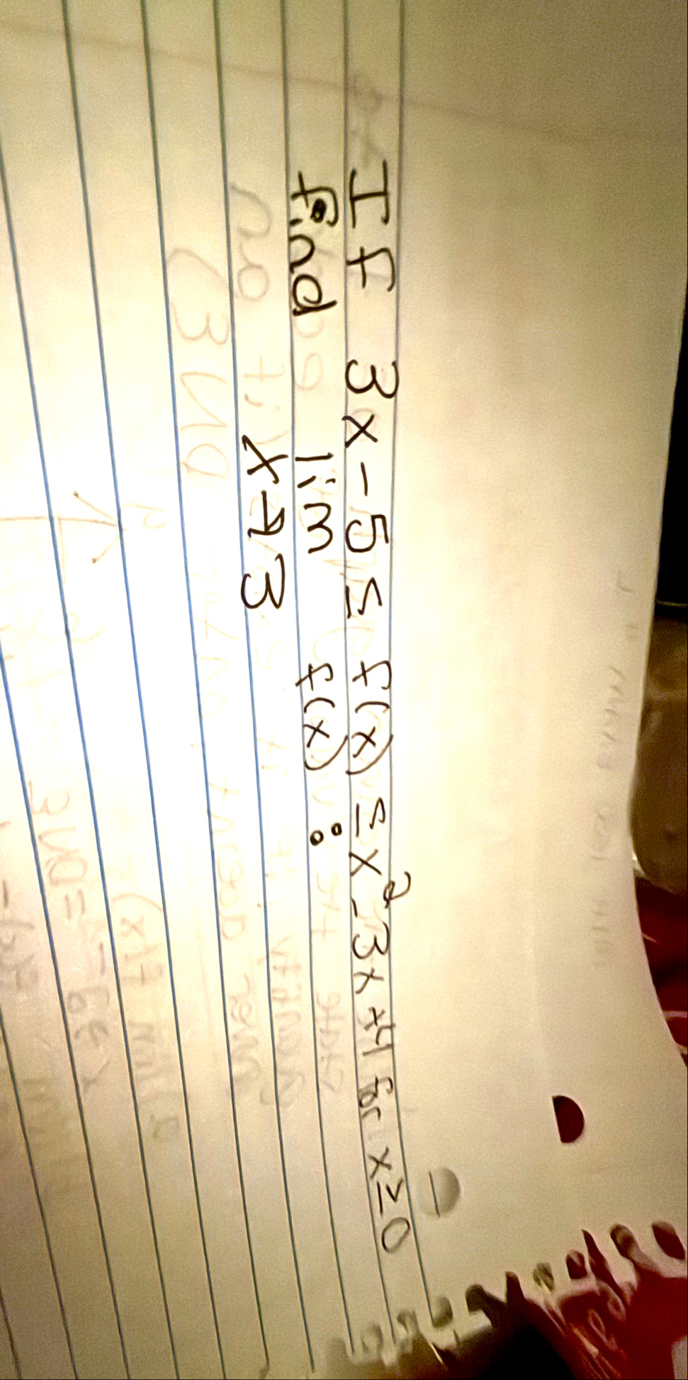 If 3 x - 5 less than or greater f ( x ) If 3 x -