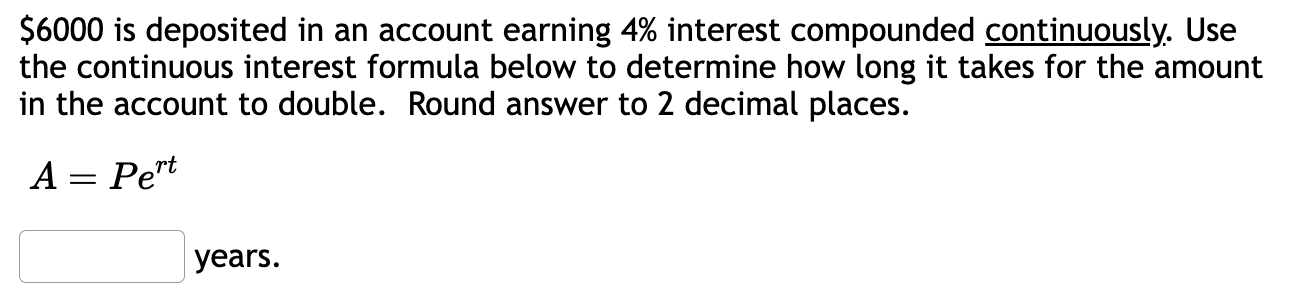 $ 6 0 0 0 i s deposited i n a n account earning 4