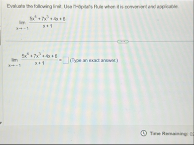 Evaluate the following limit . Use TH pitar ' s