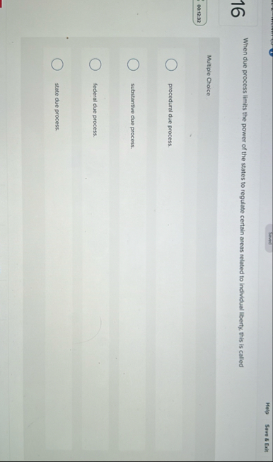 seved Help Save 8 Exit 1 6 When due process
