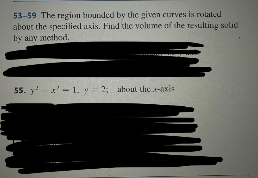 5 3 - 5 9 The region bounded by the given curves