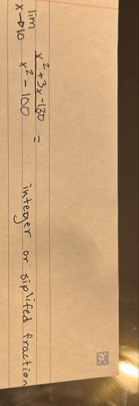 lim x 1 0 x 2 3 x - 1 3 0 x 2 - 1 0 0 = integer