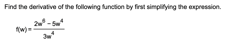 Find the derivative o f the following function b