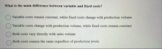 What is the main difference between variable and