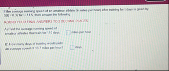 If the average running speed of an amateor