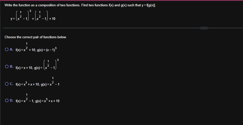 Write the function a s a composition o f two