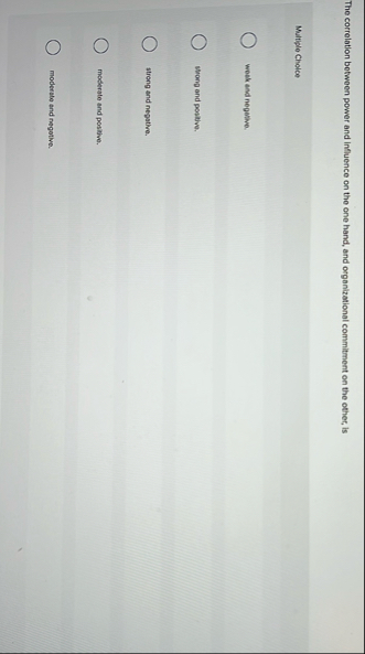 The correlation between power and influence on